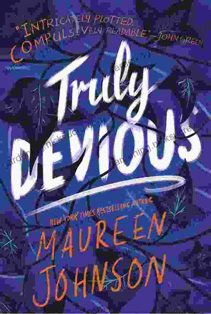 Truly Devious Book Cover Featuring A Girl Holding A Magnifying Glass And A Blurred Background Of A Boarding School Truly Devious: A Mystery Maureen Johnson