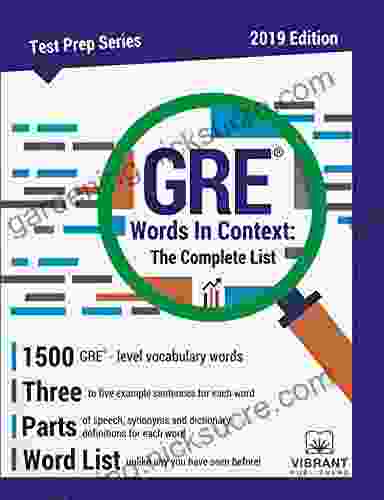 GRE Words In Context The Complete List (Test Prep)